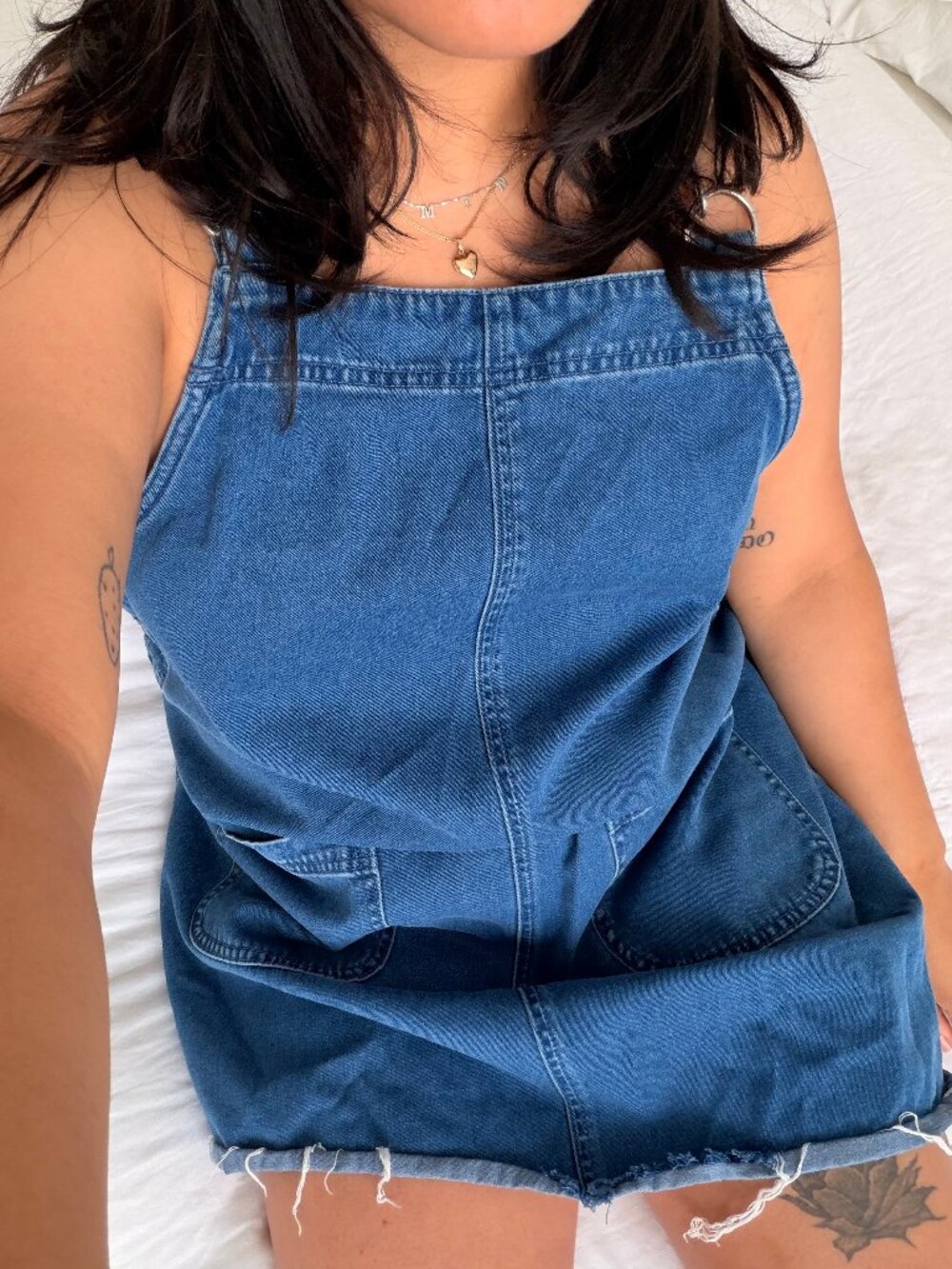 Northwest Outfitters Cotton Overall Smock Mini Dress sz L